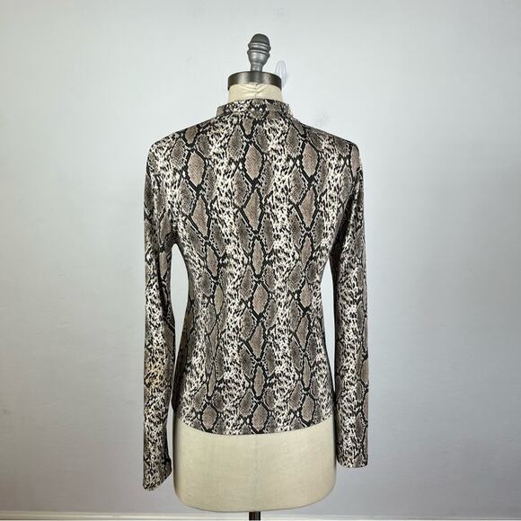 Oak + Fort Snake Print Mock Neck Top - Picture 5 of 7